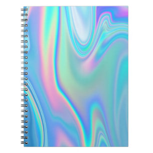 Pastell Regenbogen Holografisch Abstrakt Notizblock