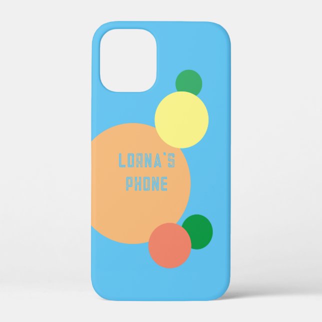 Pastell Regenbogen Konfetti Kreise Spaß Namen Case-Mate iPhone Hülle (Rückseite)