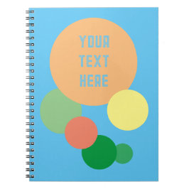 Pastell Regenbogen Konfetti Spiral Foto Notebook Notizblock