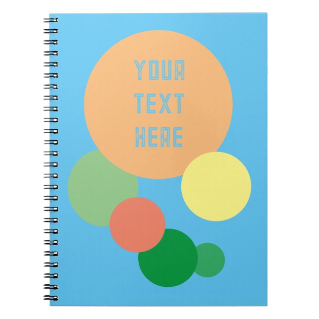 Pastell Regenbogen Konfetti Spiral Foto Notebook Notizblock (Vorderseite)