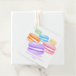 Pastell Regenbogen Macarons Party danke Geschenkanhänger
