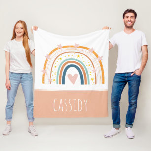 Pastell-Regenbogen Mädchen  Fleecedecke