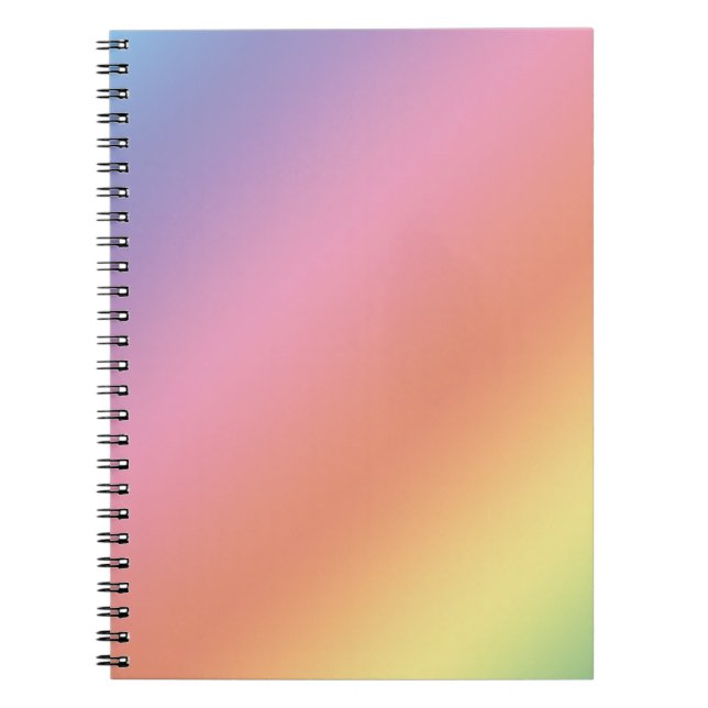 Pastell-Regenbogen-Notizbuch Notizblock (Vorderseite)