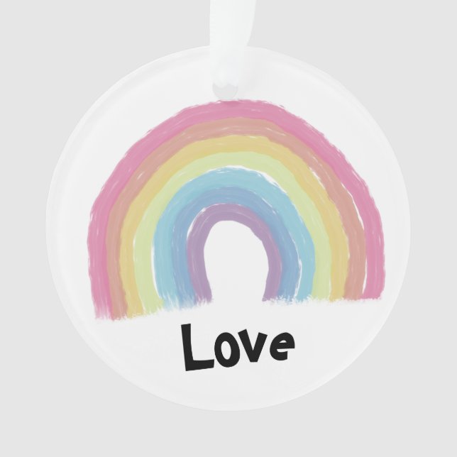 Pastell Regenbogen Ornament (Vorderseite)