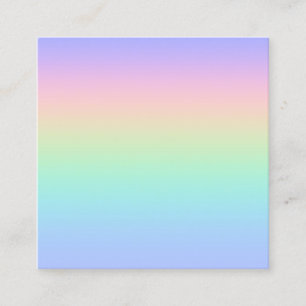 Pastell Regenbogen Quadratische Visitenkarte