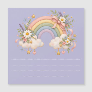 Pastell-Regenbogen-Schreibwaren Magnetkarte