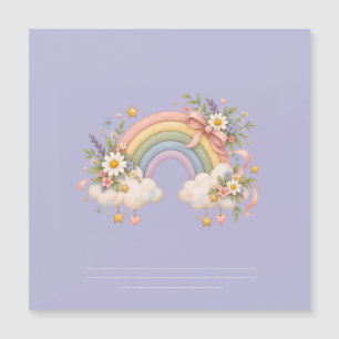 Pastell-Regenbogen-Schreibwaren Magnetkarte