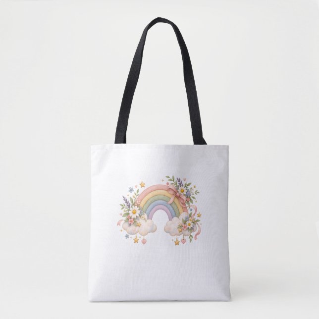 Pastell-Regenbogen-Schreibwaren  Tasche (Vorderseite)