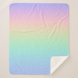 Pastell Regenbogen Sherpadecke