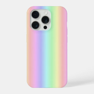 Pastell Regenbogen Streifen - Muster iPhone 15 Pro Hülle