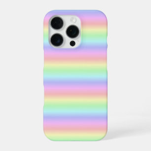 Pastell Regenbogen Streifen - Muster iPhone 16 Pro Hülle