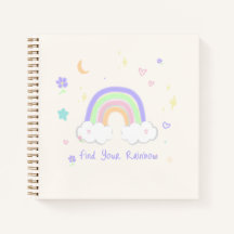 Pastell-Regenbogen-Träume Süßes Spiralnotizbuch