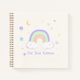 Pastell-Regenbogen-Träume Süßes Spiralnotizbuch Notizbuch
