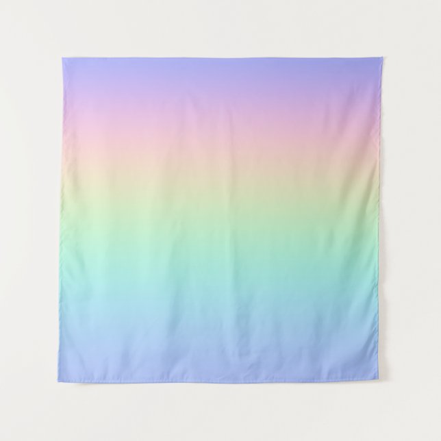 Pastell Regenbogen Wandteppich (Vorderseite)