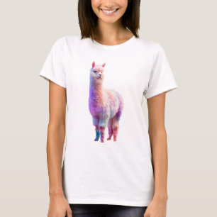 Pastell Regenbogen Wasserfarbe Träumerisches Alpak T-Shirt