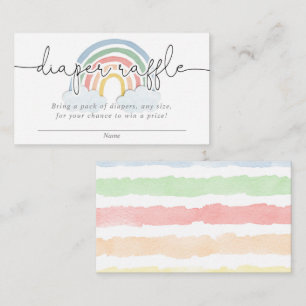 Pastell-Regenbogen-Windelraffinerie Begleitkarte