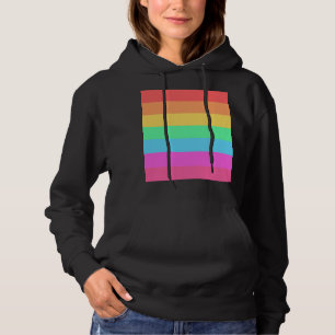 Pastell-Regenbogenfarben-Streifen-Design Hoodie