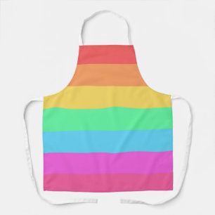 Pastell-Regenbogenfarben-Streifen-Design Schürze