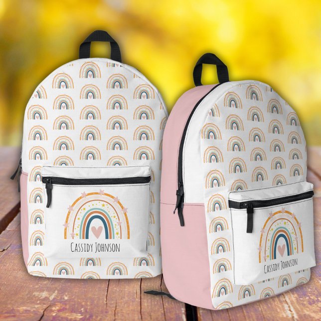 Pastell Regenbogenkinder Bedruckter Rucksack (Von Creator hochgeladen)
