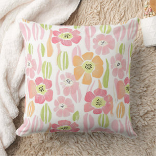 Pastell-Retro-Blumen (1) Kissen