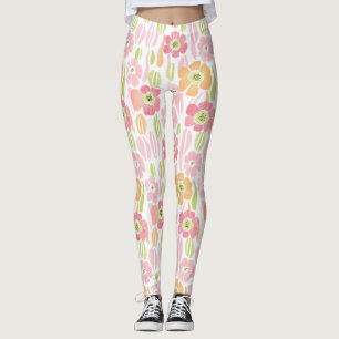 Pastell-Retro-Blumen (1) Leggings