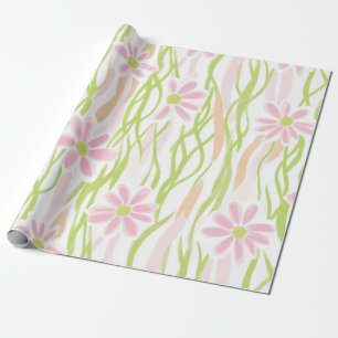 Pastell-Retro-Blumen (8) Geschenkpapier