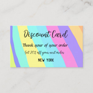 PASTELL RETRO VINTAGE WELLIGE SCHRIFT ABSTRACT BOH RABATTKARTE