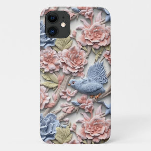 Pastell Rokoko floral with Bird Case-Mate iPhone Hülle