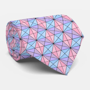 Pastell rosa blau violett Farben geometrisches Mus Krawatte