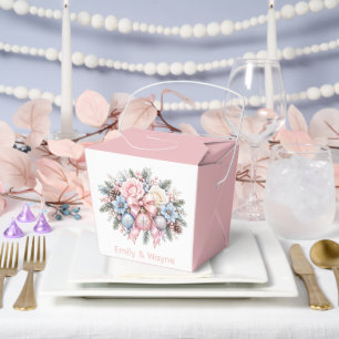 Pastell-Rosa-Blau-Weihnachtshochzeit Geschenkschachtel