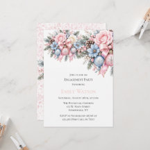 Pastell-Rosa-Blaues-Christmas-Verlobungsparty