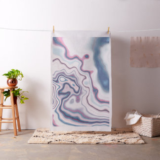 Pastell Rosa Blaues Marmor Flüstern Stoff