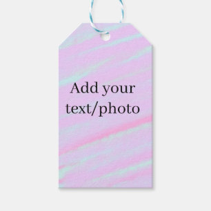 Pastell rosa grün Foto Text Wasserfarbe Retro  Geschenkanhänger