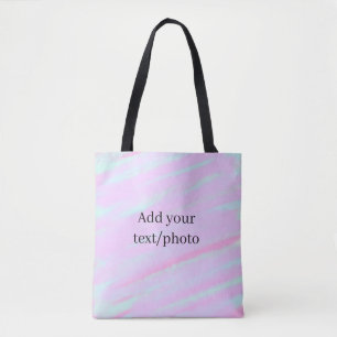 Pastell rosa grün Foto Text Wasserfarbe Retro Tasche