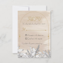 Pastell Rosa Hochzeits-RSVP-Karte RSVP Karte