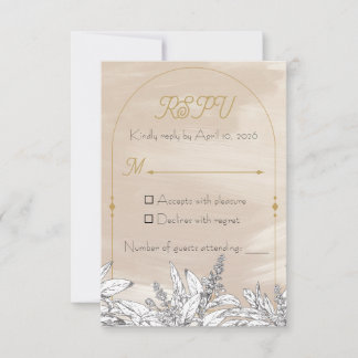 Pastell Rosa Hochzeits-RSVP-Karte RSVP Karte
