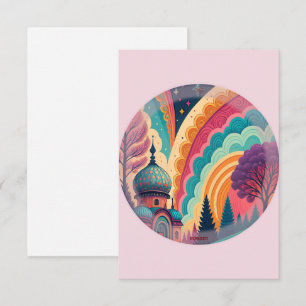 Pastell Rosa Märchen Danke Karte – Anpassen