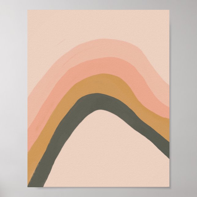 Pastell Rosa Rainbow Wohngestaltung Poster (Vorne)