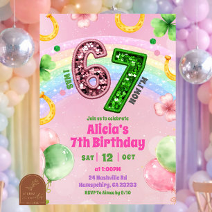 Pastell Rosa Regenbogen Pailletten Glitter 67 St. Einladung