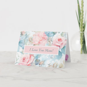 Pastell-Rosa-Umschlingung Personalisierte Mutterta Karte