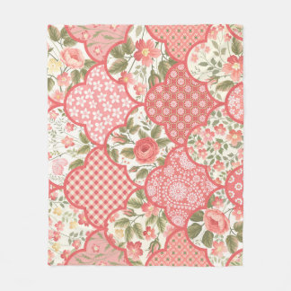 Pastell-Rose Muster für Blumenmuster Fleecedecke
