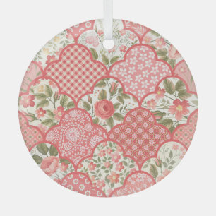 Pastell-Rose Muster für Blumenmuster Ornament Aus Glas