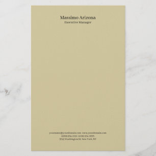 Pastell-Sand-Ebene-Professionell-Modern-Minimalist Briefpapier