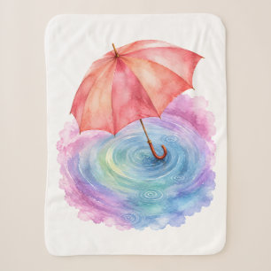 Pastell-Schirm-Regen-Wasserfarbene Kunst Sherpadecke