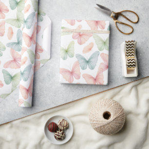 Pastell-Schmetterling-Wrap-Papier Geschenkpapier