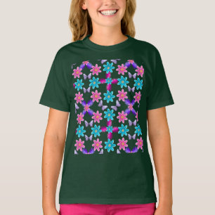 Pastell-Schmetterlingsgarten-Muster Cottagecore T-Shirt