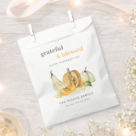 Pastell Soft Watercolor Floral Pumpkin Erntedank Geschenktütchen
