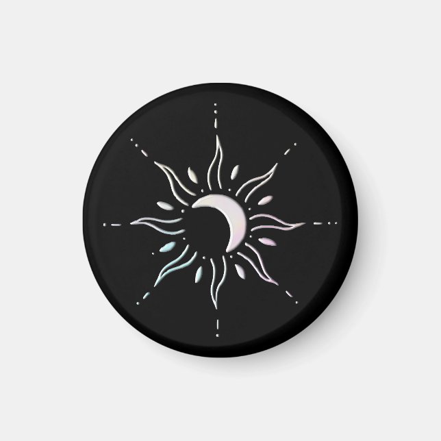 Pastell-Sonne  Magnet (Vorne)