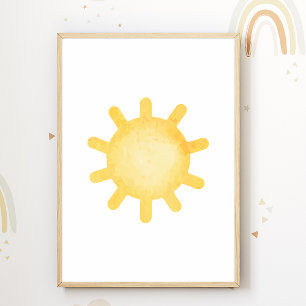 Pastell-Sonne-Nursery-Poster Kinderzimmer-Dekorati Poster