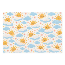 Pastell-Sonnenlicht-, Wolken- und Blumen-Geschenkv